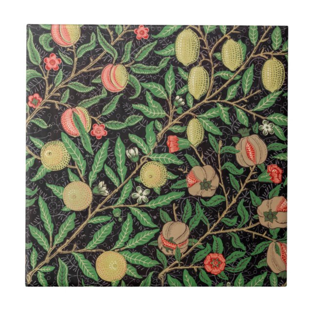 CERAMIC TILE : WILLIAM MORRIS : POMEGRANATE (Front)