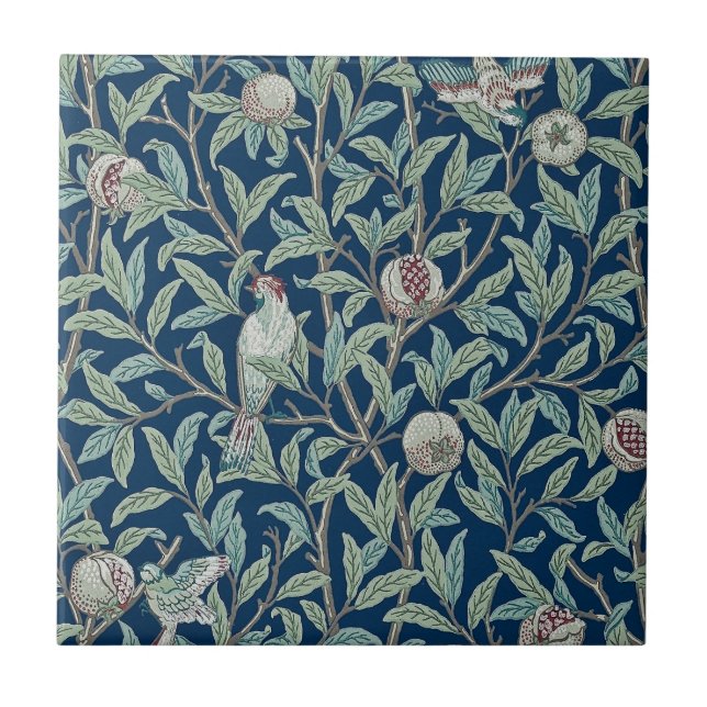 CERAMIC TILE ; WILLIAM MORRIS : POMEGRANATES (Front)