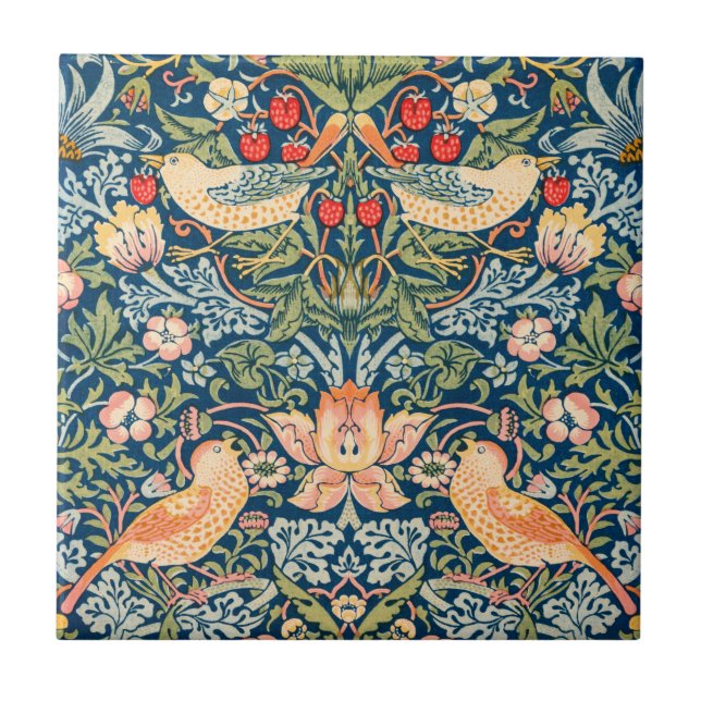 CERAMIC TILE : WILLIAM MORRIS :STRAWBERRY THIEVES (Front)