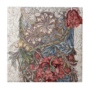 CERAMIC TILE : WILLIAM MORRIS : WILD TULIP