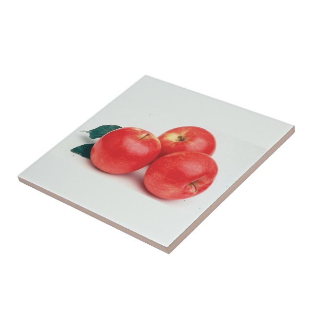 Ceramic Tile with Apple Image (Side)