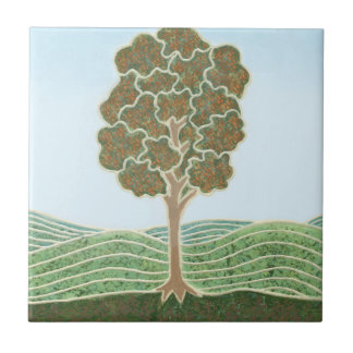 Ceramic tile with Autumn Tree image