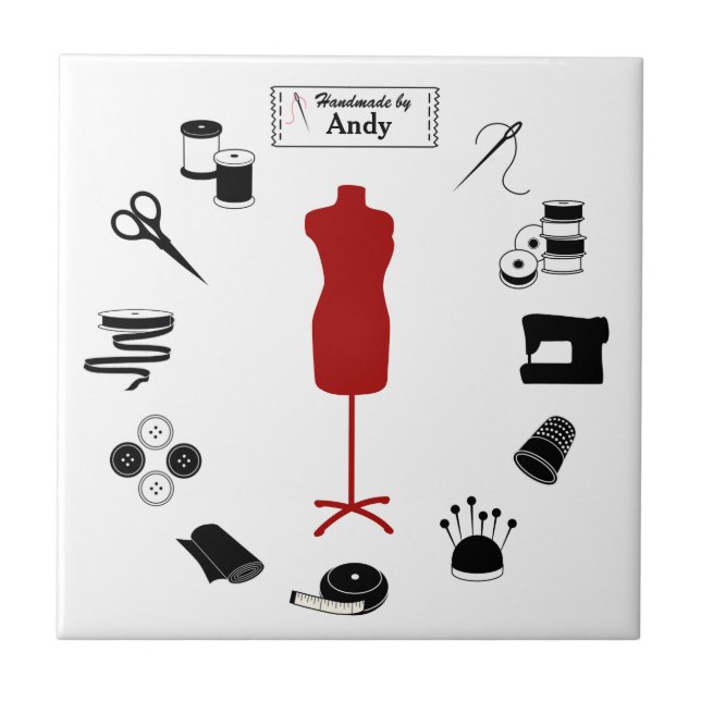 Ceramic Tile with Custom Text (Front)