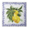 Ceramic Tile with Lemons Blue Toile