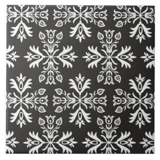 Ceramic tile with polish pattern folk