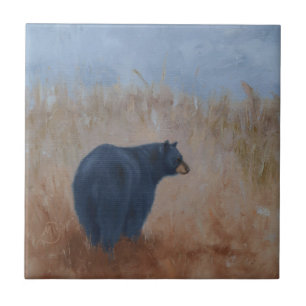 Ceramic Tile with "Rear View" Bear