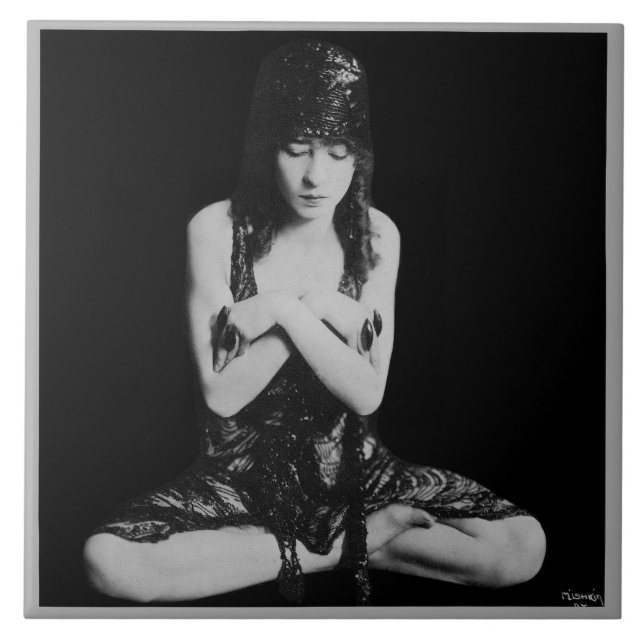 Ceramic tile with Vintage Dancer (Front)