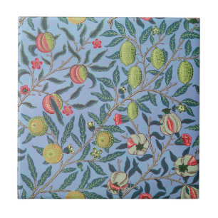 CERAMIC TILE WITH WILLIAM MORRIS "TULIPS" DESIGN