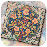 Ceramic TILE -Wm. Morris Rose Wreath Fabric Design<br><div class="desc">A ceramic Tile displaying a vintage image of "Rose Wreath" fabric design by William Morris. This square tile is available in two sizes: 4.25 inches inches or 6 x 6 inches. ►The art image cannot be removed or repositioned. Makes a great gift, especially when combined with other tiles! Suitable for...</div>