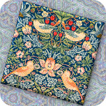 Ceramic TILE - Wm. Morris Strawberry Thief Design<br><div class="desc">A ceramic Tile displaying a vintage image of the famous "Strawberry Thief" design textile by William Morris. This square tile is available in two sizes: 4.25 inches inches or 6 x 6 inches. ►The art image cannot be removed or repositioned. Makes a great gift, especially when combined with other tiles!...</div>