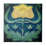 Ceramic Tile - Yellow Flower Art Nouveau<br><div class="desc">This unique arts and craft style tile would great in the kitchen, around a fire surround, in the bathroom including the shower unit. Or as a option once you have added it to your basket and you are at the check out, select add the tile to either a wooden gift...</div>
