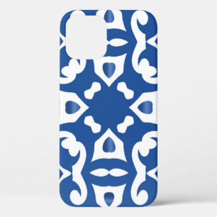 Ceramic tiles azulejo portugal. Vintage seamless p iPhone 12 Case