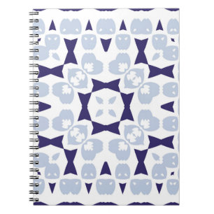 Ceramic tiles azulejo portugal. Vintage seamless p Notebook