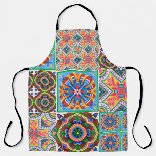 Ceramic tiles, majolica, ornamentabstract,arabic,a apron