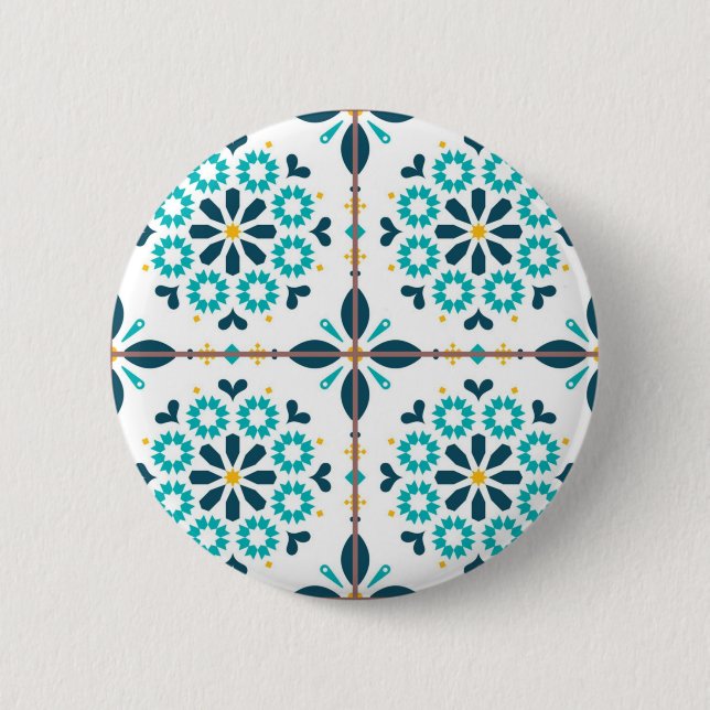 Ceramic tiles pattern 2 inch round button (Front)