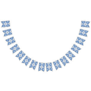 Ceramic tiles pattern bunting flags