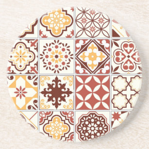 Ceramic tiles pattern coaster