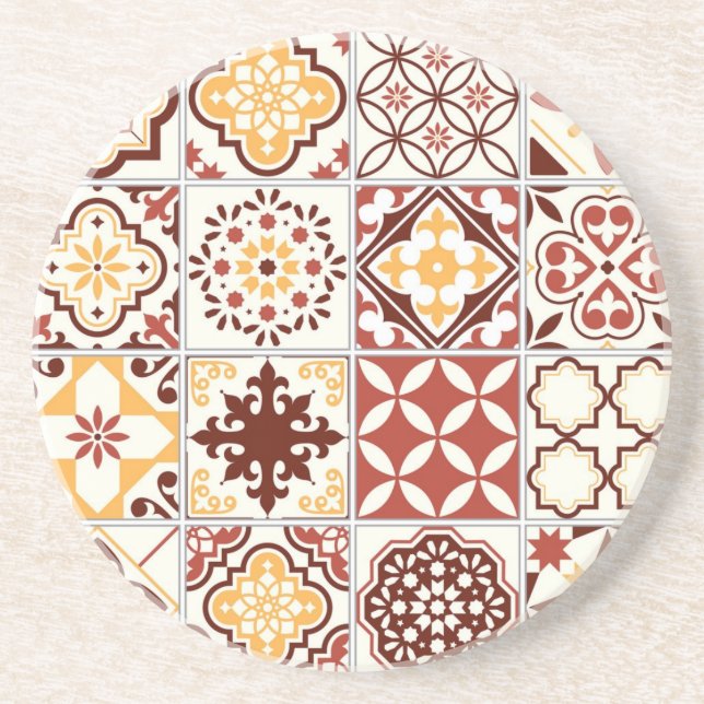 Ceramic tiles pattern coaster (Front)