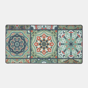 Ceramic tiles pattern desk mat