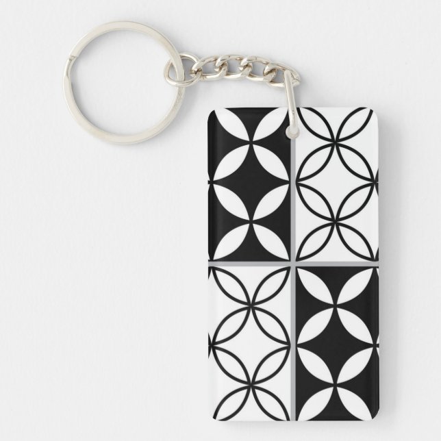 Ceramic tiles pattern keychain (Front)
