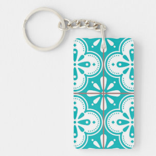 Ceramic tiles pattern keychain