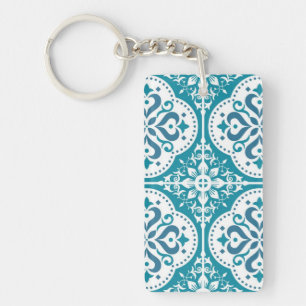 Ceramic tiles pattern keychain