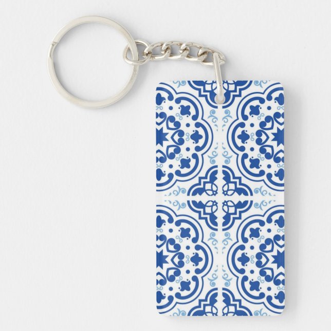 Ceramic tiles pattern keychain (Front)