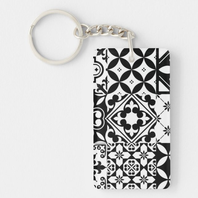 Ceramic tiles pattern keychain (Front)