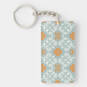 Ceramic tiles pattern keychain