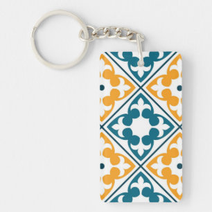 Ceramic tiles pattern keychain