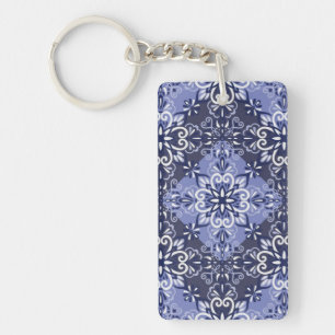 Ceramic tiles pattern keychain