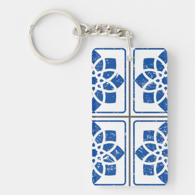 Ceramic tiles pattern keychain (Front)