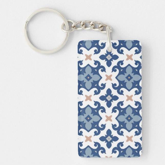Ceramic tiles pattern keychain (Front)