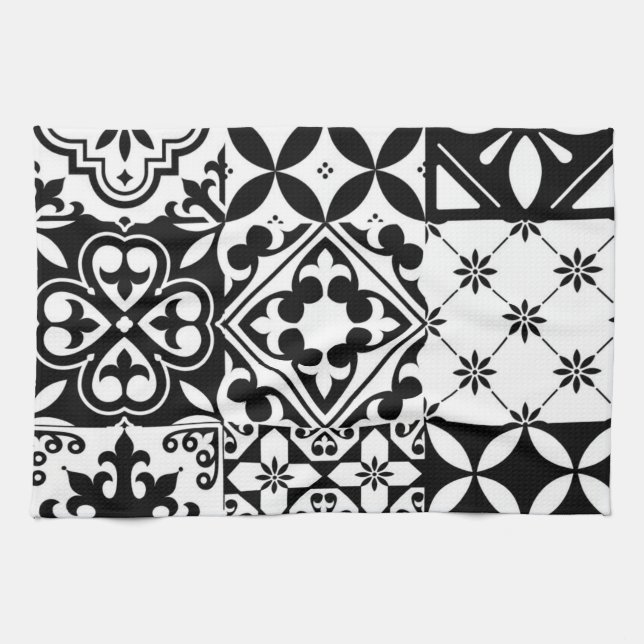 Ceramic tiles pattern kitchen towel (Horizontal)