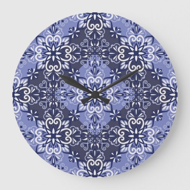 Ceramic tiles pattern large clock (Front)