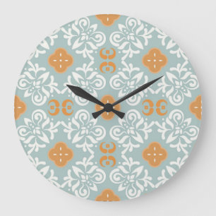 Ceramic tiles pattern large clock