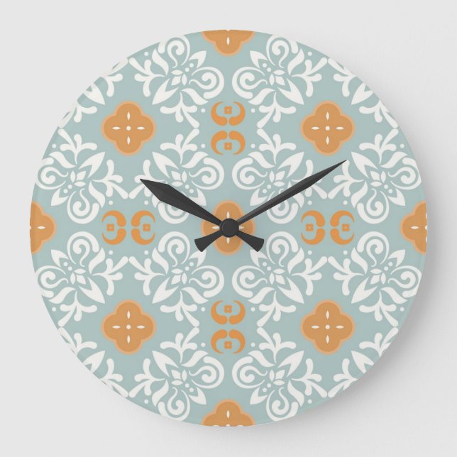 Ceramic tiles pattern large clock (Front)