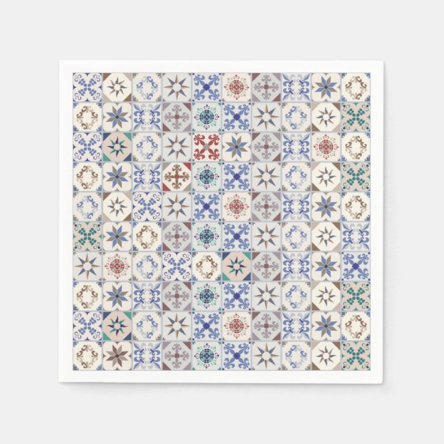 Ceramic tiles pattern napkin (Front)