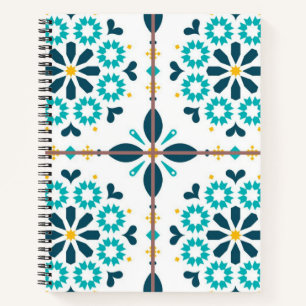 Ceramic tiles pattern notebook