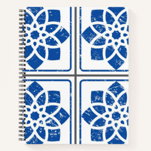 Ceramic tiles pattern notebook