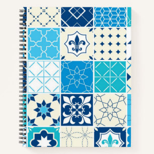 Ceramic tiles pattern notebook