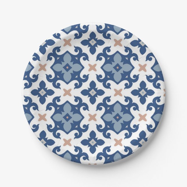 Ceramic tiles pattern paper plate (Front)
