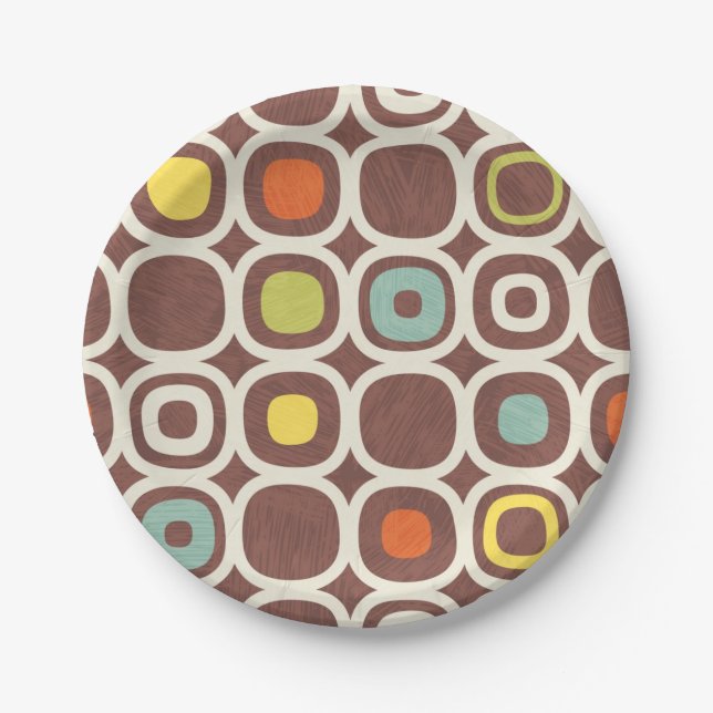 Ceramic tiles pattern paper plate (Front)