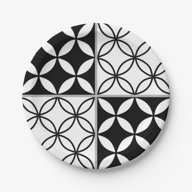 Ceramic tiles pattern paper plate (Front)