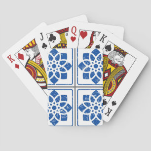 Ceramic tiles pattern playing cards