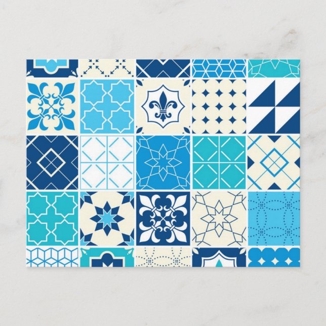 Ceramic tiles pattern postcard (Front)