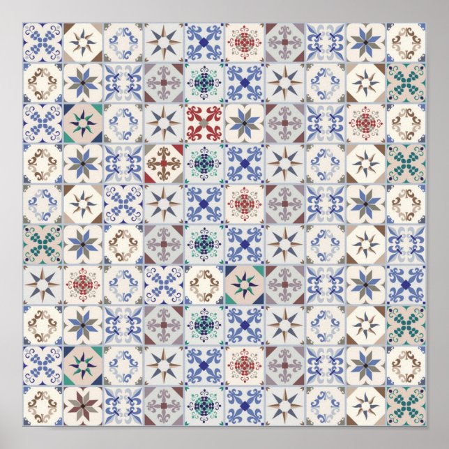 Ceramic tiles pattern poster (Front)