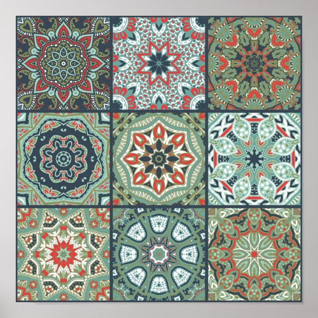 Ceramic tiles pattern poster (Front)