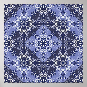 Ceramic tiles pattern poster