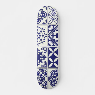 Ceramic tiles pattern skateboard